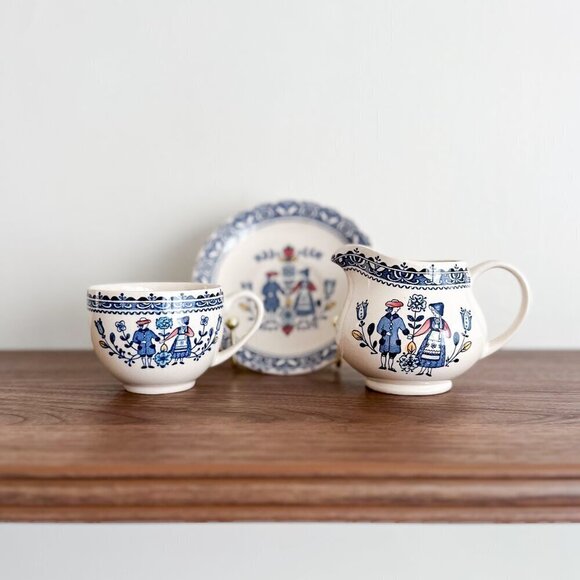 Johnson Brothers Staffordshire 'Old Granite' Hearts and Flowers- 3 Piece Set - Picture 3 of 12